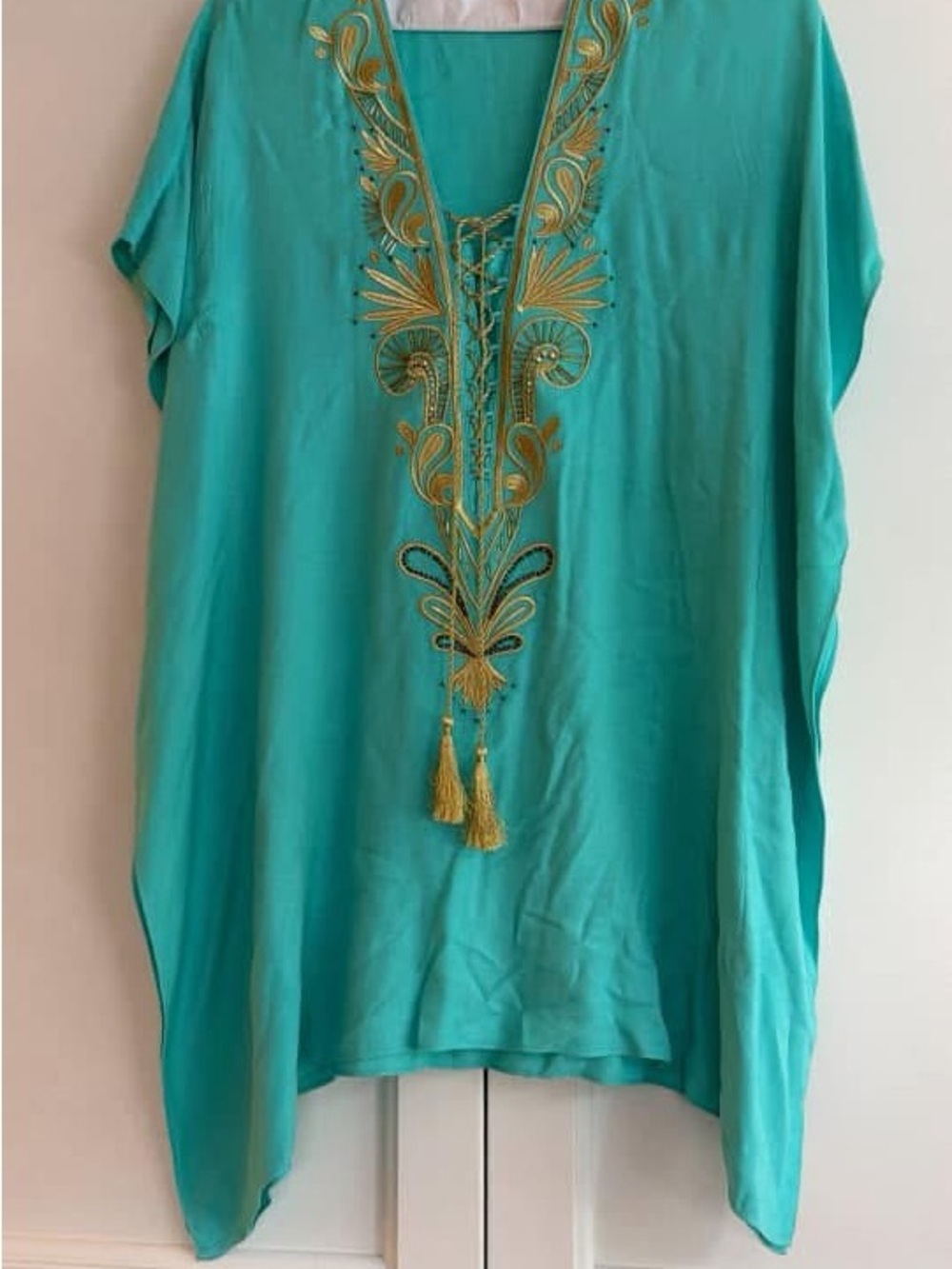 Lilly Pulitzer Chai Caftan in Seaside Aqua